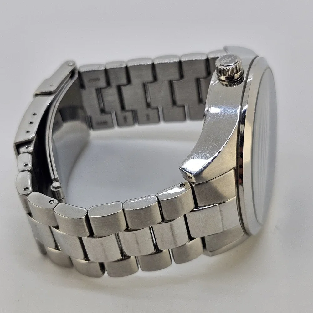 Lacoste Montreal Men Watch 44MM Black Dial Date Gray Bracelet Band 6